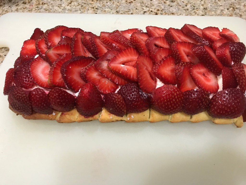 Tarta de cheesecake y&nbsp;fresas.