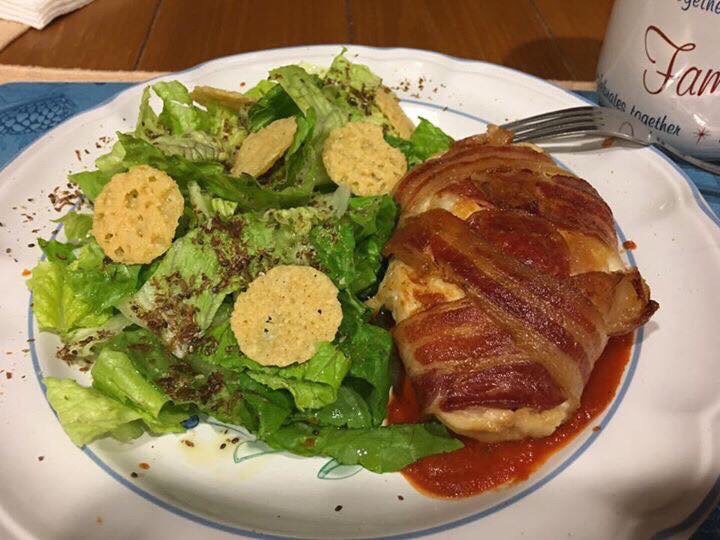Pechuga rellena con queso y&nbsp;pepperoni