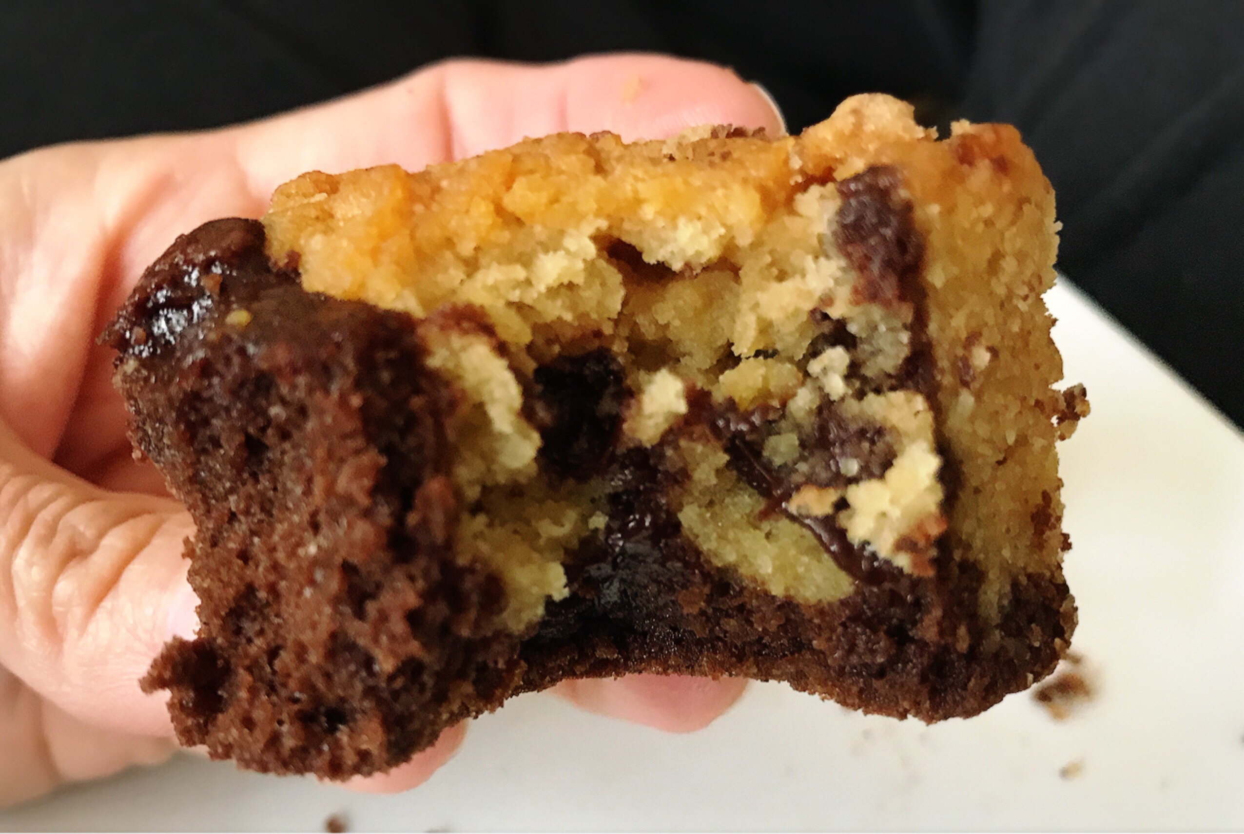 Torta marmoleada de chocolate y vainilla
