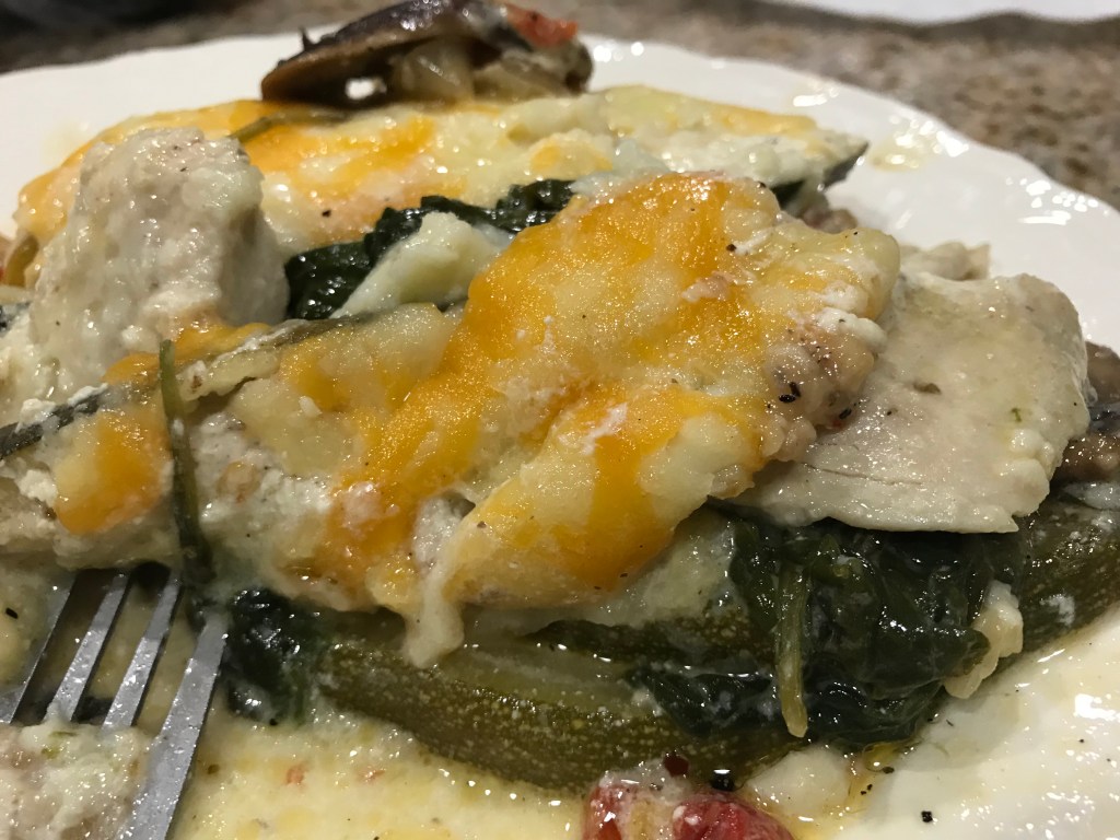 Lasaña de Zucchini con Pollo y&nbsp;Pepperoni