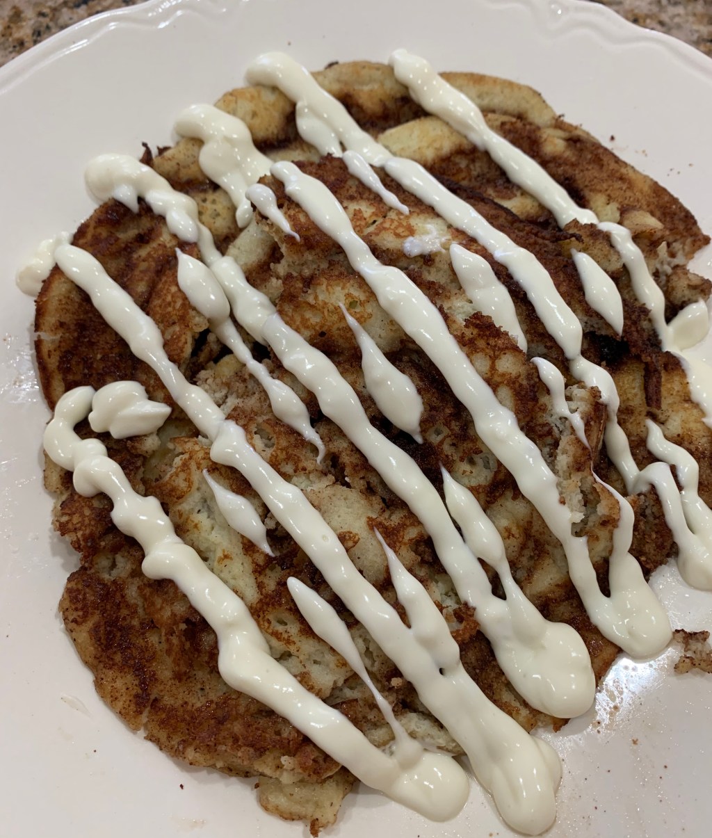 Cinnamon Roll hot cakes