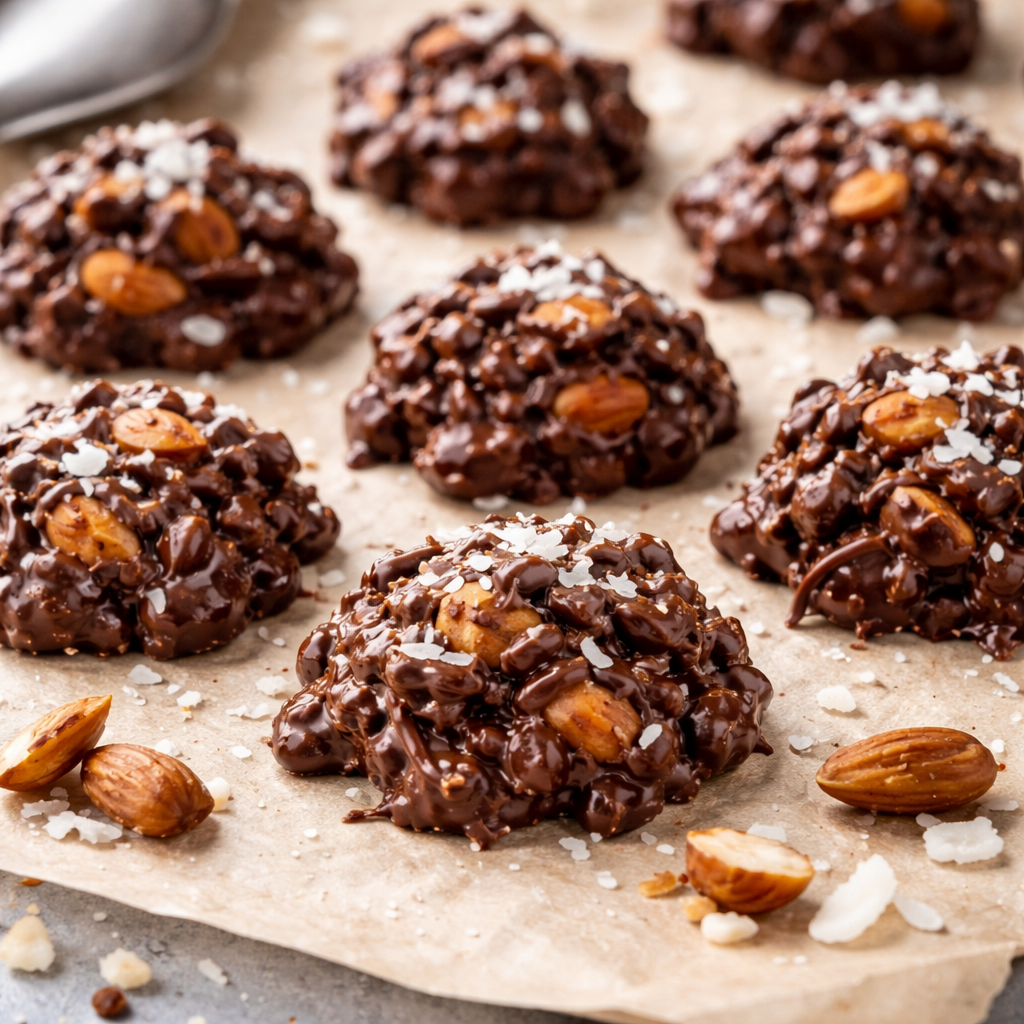 Clusters de nueces y chocolate