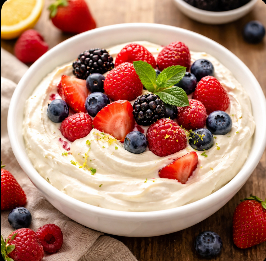 Dip Keto de Frutos Rojos: Postre Fácil y Rápido